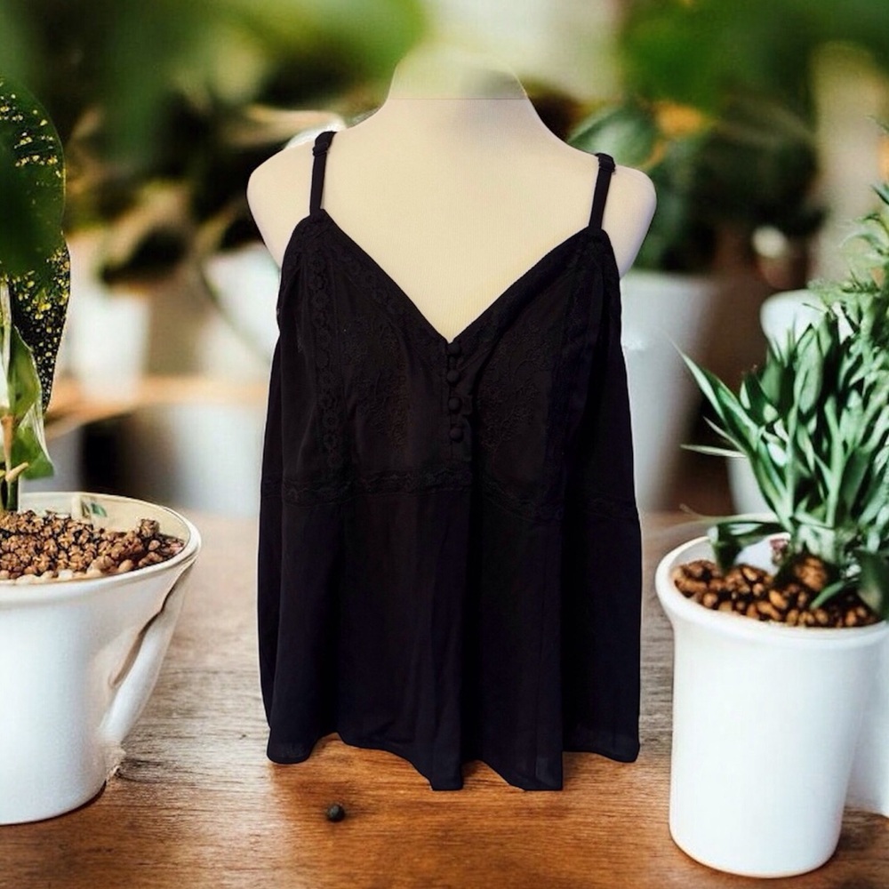 Torrid Black Sleeveless Relaxed Camisole